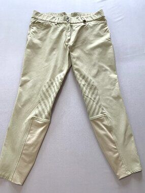 ROMFH Equestrian Breeches Reinforced Knee Beige Excellent Condition Men 34R